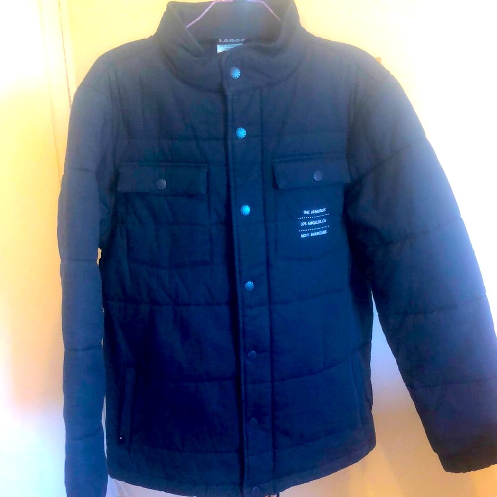 NWT the hundreds tap puffer jacket size L
